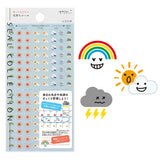 The "weather pattern" can be used to manage your physical condition by comparing your feelings of the day to the weather, or simply to record the weather of the day. Since it is a re-peeling sticker, you can reapply it even if you change your mood.