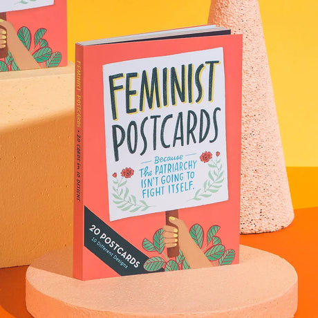 Give the grown-ass ladies and badass girls in your life a boost of feminist fire with this postcard book (20 cards, 10 designs). And if you’re the type to send postcards to politicians, these are sure to send a message: The future is feMAIL. (Sorry, we had to make that joke.)

Twenty extra-large 5" x 7" postcards with card stock cover
2 each of 10 different designs (20 total postcards)