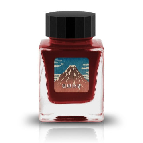 凱風快晴 (Fine Wind, Clear Morning) Ink

The Respect Collection pays homage to artistic masterpieces with inks that display the vibrant colors found in these artworks. These inks are also a part of the Crystal Line which has been produced specifically for glass pens.&nbsp;

RGB: 158, 46, 32
Red

30ml

Glass Pen Only