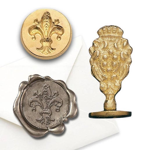 Fleur De Lis Florentine Brass Wax Seal Stamper