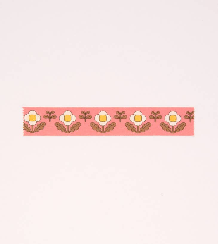 Cinta washi floral - Rosa vintage