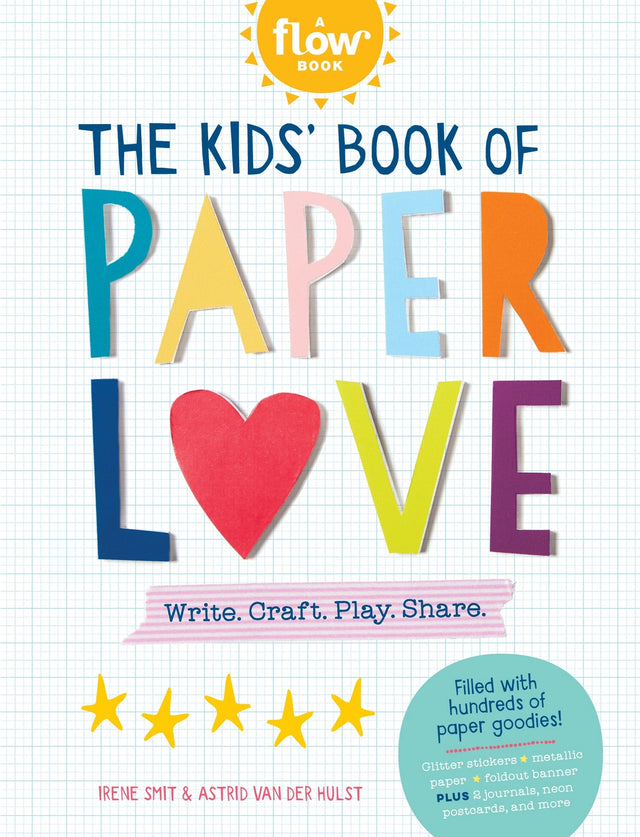 A surprise on every page!

Brimming from cover to cover with projects and other paper surprises, The Kids’ Book of Paper Love, from the bestselling editors of Flow magazine and books, is a bounty of a book that begs to be folded, cut up, collaged, doodled on, and shared. Loop paper strips into a paper chain. Snip out bookmarks. Fold a paper house. Make photo booth props—a silly mustache, a crown—to pose with friends. Bind up a DIY storybook and use it to sketch out adventures and dreams. Construct a paper f