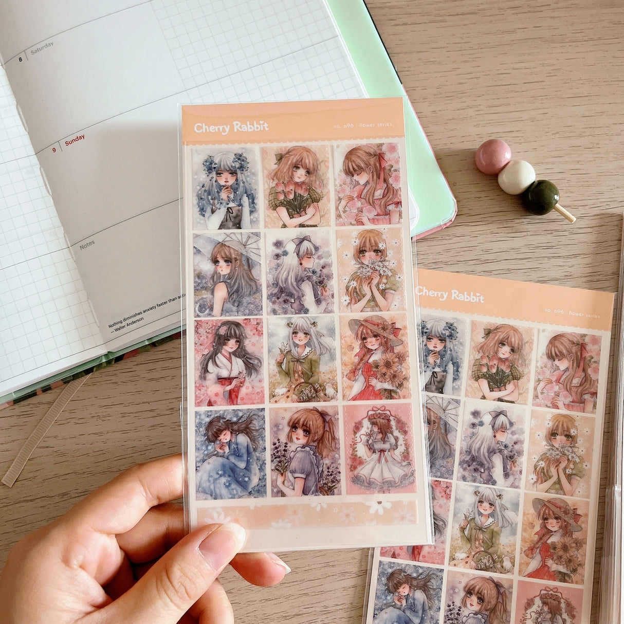 Cherry Rabbit - Flower Series Sticker Sheet