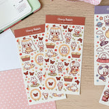 Cherry Rabbit - Flowers & Butterflies Sticker Sheet