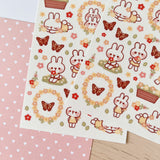 Cherry Rabbit - Flowers & Butterflies Sticker Sheet