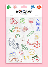 Iron-on Transfer Sheets - Food Embroidery Sheet Set