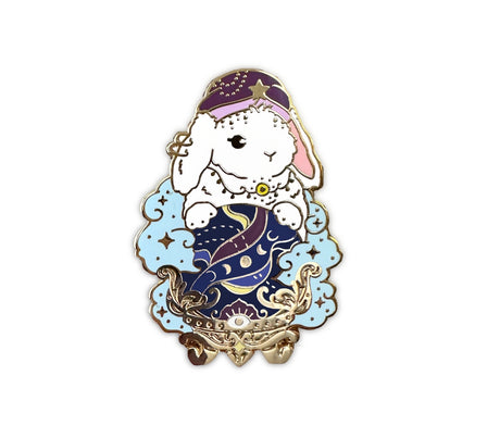 The Crowned Rabbit - Fortune Teller Rabbit Enamel Pin