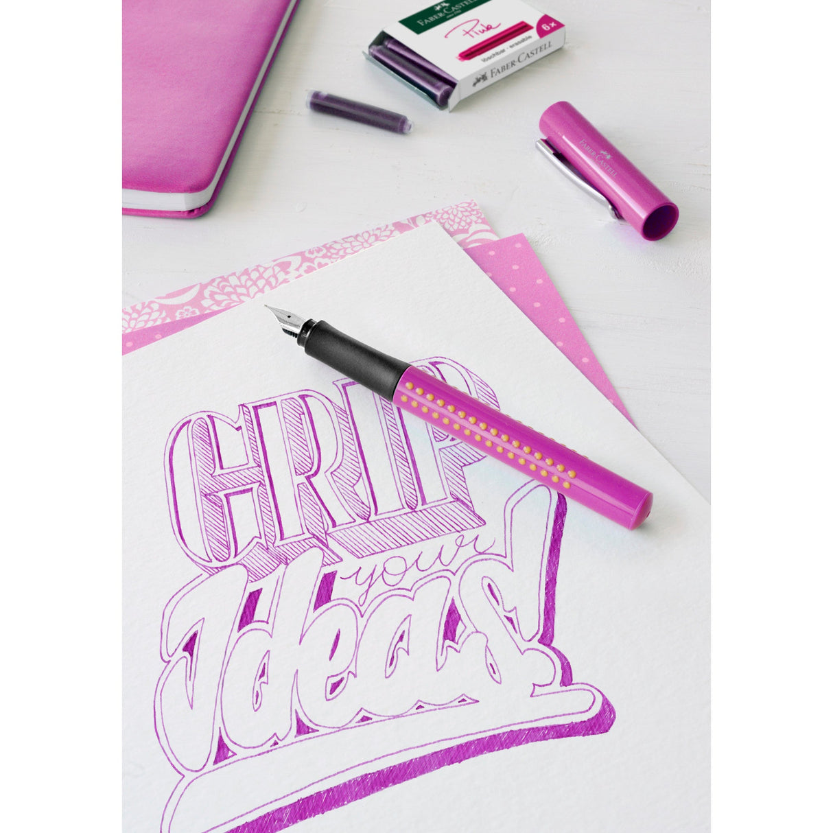 Faber-Castell Fountain Pen Ink Cartridges - Pink