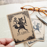 Traveling Fox Bookplate Sticker