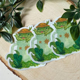 Mal.inky - Frog in A Pot Vinyl Sticker
