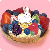 The Crowned Rabbit - Fruit Tart Rabbit Enamel Pin