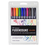 Juego de pinceles de colores Fudenosuke, paquete de 10