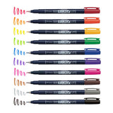 Juego de pinceles de colores Fudenosuke, paquete de 10