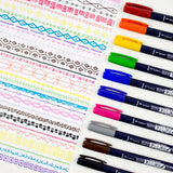 Juego de pinceles de colores Fudenosuke, paquete de 10