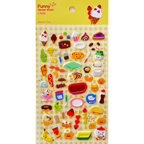Sweeten up your journal, planner, or craft projects with the Dessert Box Puffy Sticker Sheet from Funny Sticker World. Filled with adorable dessert‑themed illustrations, this sheet brings a playful, sugary charm to any page.

Puffy sticker sheet
Includes 1 sticker sheet