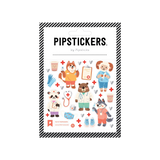 PipStickers are the PERFECT gift for the sticker lover in your life - even if it's you! These unique PVC designs with silver foil accents come on a clear backing and cannot be found anywhere else.

Includes one 4" x 4" sheet of Fur-st Responders PipStickers and includes the Pipsticks manifesto.