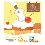 Introducing the cute memo pads from the "Okashina Animal Studio" collection! The Japanese word "okashina" comes with 2 different meanings; one which means funny and one which means sweets. These are both depicted well within the different memo designs that you will see in this collection.