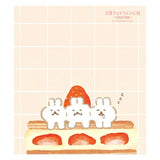 Introducing the cute memo pads from the "Okashina Animal Studio" collection! The Japanese word "okashina" comes with 2 different meanings; one which means funny and one which means sweets. These are both depicted well within the different memo designs that you will see in this collection.