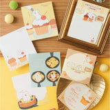 Introducing the cute memo pads from the "Okashina Animal Studio" collection! The Japanese word "okashina" comes with 2 different meanings; one which means funny and one which means sweets. These are both depicted well within the different memo designs that you will see in this collection.