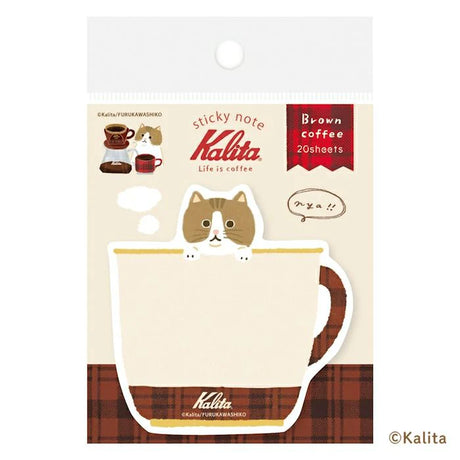 Inspired by the corporate philosophy of Kalita, a leading coffee equipment manufacturer—&nbsp;"A slightly better time, a perfectly timed moment"—
we’ve created the second edition of our original stationery to enjoy with your coffee.


We recommend these die-cut sticky notes when you want to add a word of advice in your daily life. The design of a cat leaping out of a coffee cup makes for a warm and cozy communication.
20 Sheets
Material: Japanese Paper
