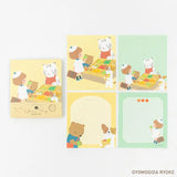 Introducing the cute memo pads from the wonderful artist Ryoko Yomogida's With Trip collection! It features a lovely girl character accompanied by her little animal friends as they adventure through the world. Choose from the various designs available to spread warmth one note at a time!