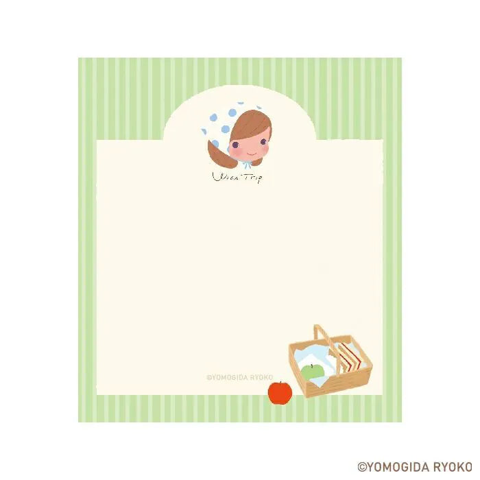 Introducing the cute memo pads from the wonderful artist Ryoko Yomogida's With Trip collection! It features a lovely girl character accompanied by her little animal friends as they adventure through the world. Choose from the various designs available to spread warmth one note at a time!