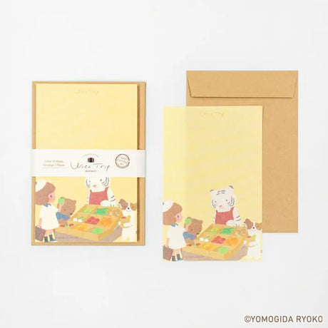 Introducing a wonderful mini letter set from the wonderful artist Ryoko Yomogida's With Trip collection! It features a lovely girl character accompanied by her little animal friends as they adventure through the world. Choose from the various designs available to spread warmth one letter at a time!