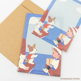 Introducing a wonderful mini letter set from the wonderful artist Ryoko Yomogida's With Trip collection! It features a lovely girl character accompanied by her little animal friends as they adventure through the world. Choose from the various designs available to spread warmth one letter at a time!