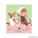 Introducing the cute memo pads from the wonderful artist Ryoko Yomogida's With Trip collection! It features a lovely girl character accompanied by her little animal friends as they adventure through the world. Choose from the various designs available to spread warmth one note at a time!