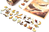 Embark on a whimsical adventure through the skies with our Flying Whales Piecezz Wooden Puzzle. This captivating wooden puzzle invites both kids and adults to take flight alongside majestic flying whales, offering hours of imaginative and engaging play. Dive into the details of this remarkable animal-shaped puzzle that promises delightful adventures.
