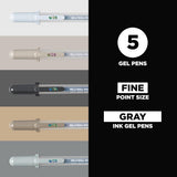 Gelly Roll Grays Moonlight Fine Point Pens 5/Pkg