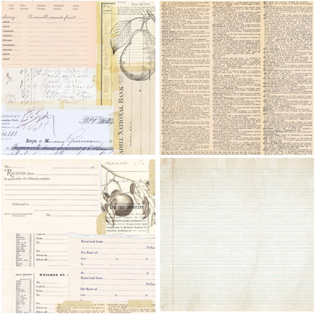 Ginger Snap Ledger 8x8 Single Sided Paper Pack - 16 Sheets