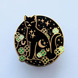 Glitter Punk - Good Luck Cat Enamel Pin