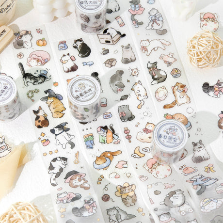 Add a cozy touch to your crafts with the Good Luck Cat Series Kiss Cut PET Tape. Each kiss‑cut piece is easy to peel and perfect for decorating journals, planners, pen‑pal letters, scrapbooks, and gifts. The soft kitty themed motifs give your pages a gentle, adorable touch that feels both adorable and playful.