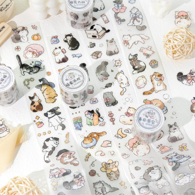 Add a cozy touch to your crafts with the Good Luck Cat Series Kiss Cut PET Tape. Each kiss‑cut piece is easy to peel and perfect for decorating journals, planners, pen‑pal letters, scrapbooks, and gifts. The soft kitty themed motifs give your pages a gentle, adorable touch that feels both adorable and playful.