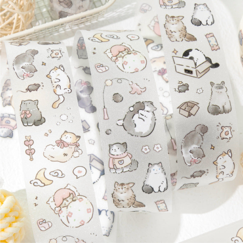 Add a cozy touch to your crafts with the Good Luck Cat Series Kiss Cut PET Tape. Each kiss‑cut piece is easy to peel and perfect for decorating journals, planners, pen‑pal letters, scrapbooks, and gifts. The soft kitty themed motifs give your pages a gentle, adorable touch that feels both adorable and playful.