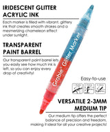 Get ready to elevate your art with our Dual Tone Iridescent Glitter Acrylic Paint Markers! With vibrant colors that shift and sparkle, these markers make every creation a dazzling masterpiece—perfect for unleashing your imagination wherever you go!