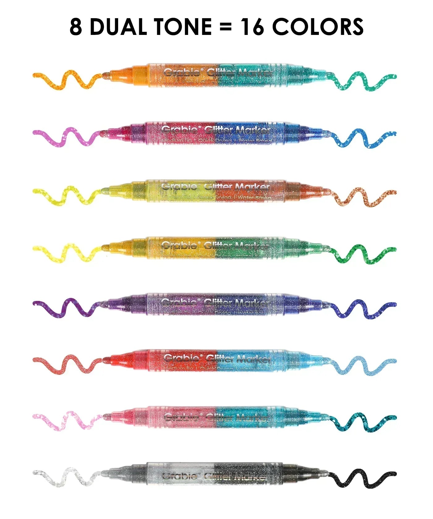 Get ready to elevate your art with our Dual Tone Iridescent Glitter Acrylic Paint Markers! With vibrant colors that shift and sparkle, these markers make every creation a dazzling masterpiece—perfect for unleashing your imagination wherever you go!