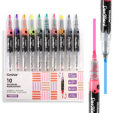 Unleash your creativity with the Grabie DuoMark Highlighter Set. This innovative set redefines highlighting by offering 20 vibrant, dual-tone colors in a compact and portable package. Designed for students, professionals, and artists alike, these highlighters are more than just a tool—they're a gateway to vivid and organized expression. Elevate your notes, journals, and art projects with a single set that offers endless possibilities. 

20 DUAL TONE COLORS - Get the ultimate color palette with a set of 10 h