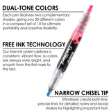 Unleash your creativity with the Grabie DuoMark Highlighter Set. This innovative set redefines highlighting by offering 20 vibrant, dual-tone colors in a compact and portable package. Designed for students, professionals, and artists alike, these highlighters are more than just a tool—they're a gateway to vivid and organized expression. Elevate your notes, journals, and art projects with a single set that offers endless possibilities. 

20 DUAL TONE COLORS - Get the ultimate color palette with a set of 10 h