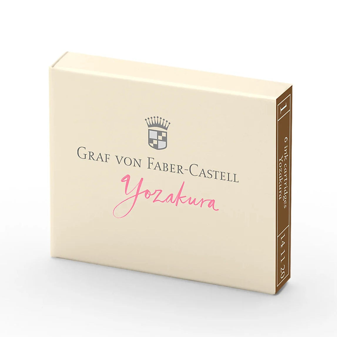 Each pack of Graf Von Faber-Castell cartridges come with 6 ink cartridges. These inks are document proofed: smudge-resistant, reproducible, light-fast and waterproof, cannot be erased and is resistant to many chemicals and solvents. Highest-quality ingredients.

Each cartridge is 0.86 ml.&nbsp;
6 ink cartridges