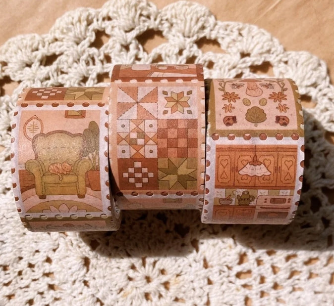 Printed paper tape, perfect for any time you’d use regular tape, only cuter! Use it in planners, journals, scrapbooks, or for sealing and decorating mail. Easily peels off and leaves minimal residue on most surfaces. A perfect gift for the stationery lover in your life - or you!

Original design by Nicole Josephine

Dimensions: 25mm x 5m