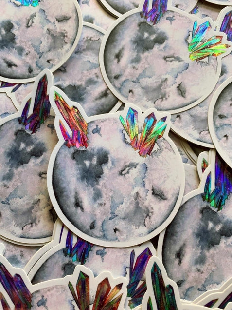 Jess Weymouth - Gray Moon Holographic Sticker