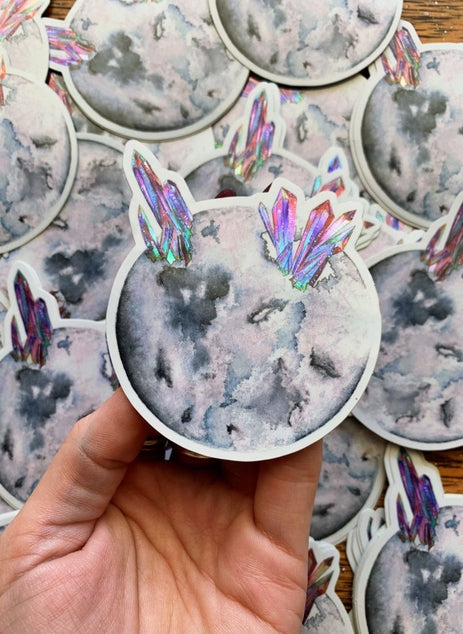 Jess Weymouth - Gray Moon Holographic Sticker