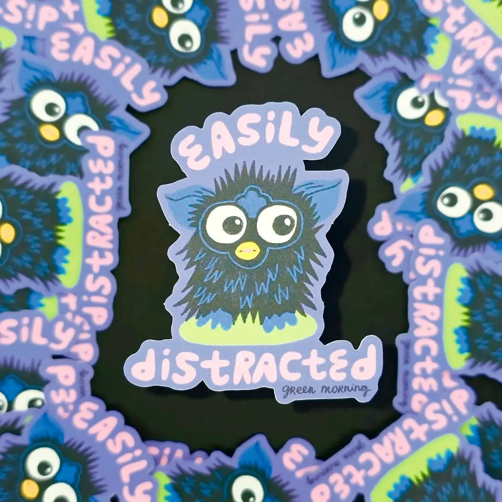 Green Morning - Easily Distracted Sticker