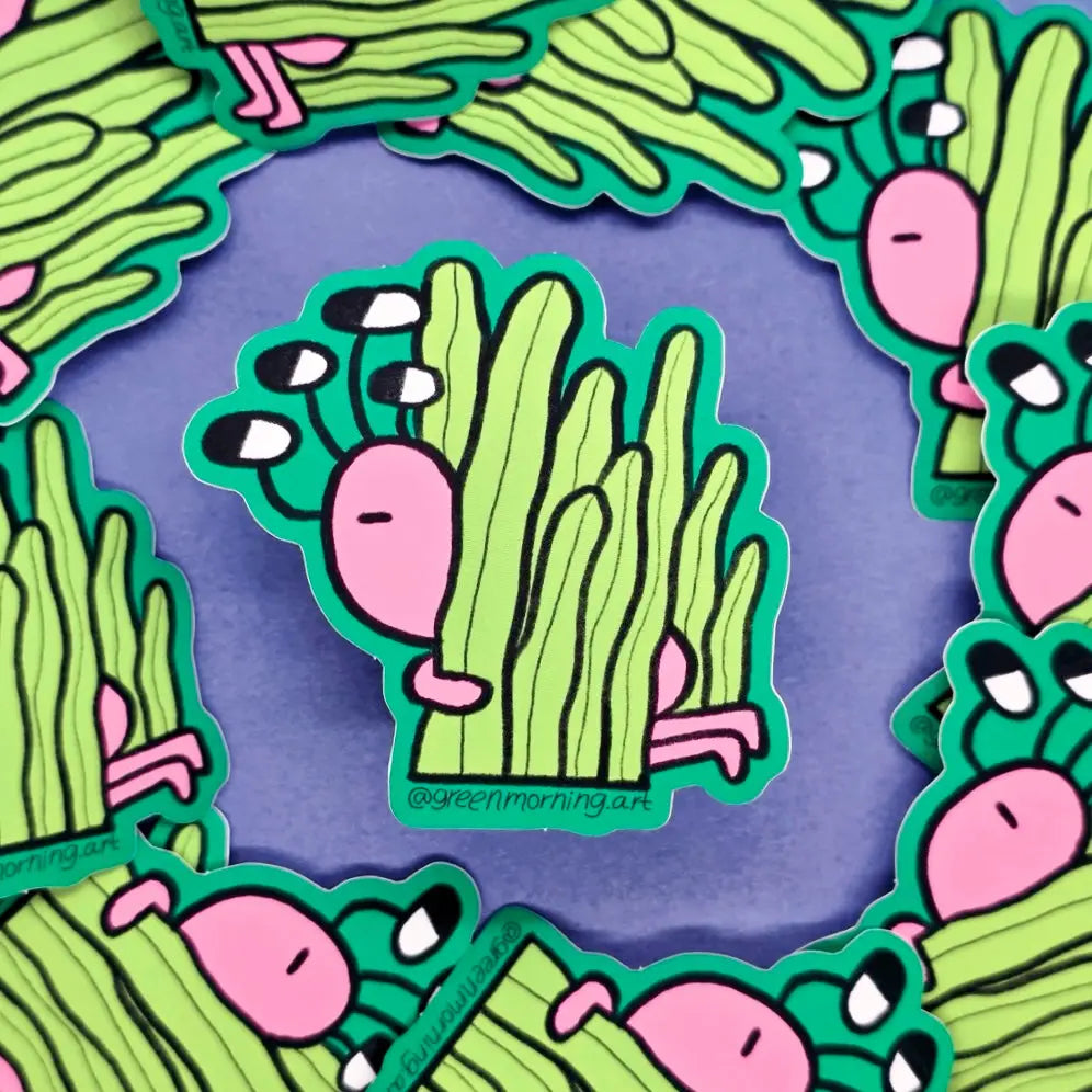 Green Morning - Hiding from Emails Sticker