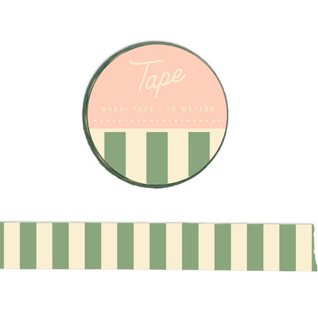 Elevate your DIY crafts with this stylish and functional Striped Washi Tape! Perfect for bullet journals, scrapbooks, or gift wrapping, this tape adds a playful touch to any project. &nbsp;The tape’s durable yet easily removable adhesive ensures a seamless application, making it a must-have for any craft enthusiast.

Additional Details:
- 15 mm width
- 10 m length