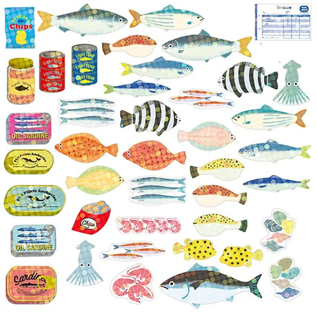 Greeting Life Hako Flake Stickers Fish