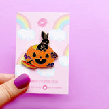 Glitter Punk - Halloween Rabbit Enamel Pin – Halloween Collection