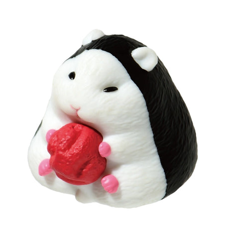 Hamusubi Kororin, Suttonton. Hamsters and rice balls have collaborated! Their adorable appearance will surely catch your eye! Each comes with a little Takuan figurine to display together. Approximately 3.4cm.&nbsp;

Lineup (5 Variants):

Nori Ume (Seaweed &amp; Plum)
Grilled Rice Ball
Bean Rice
Plum Shiso
Gomoku (Mixed Ingredients)